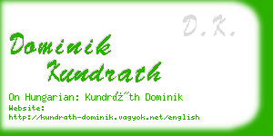 dominik kundrath business card